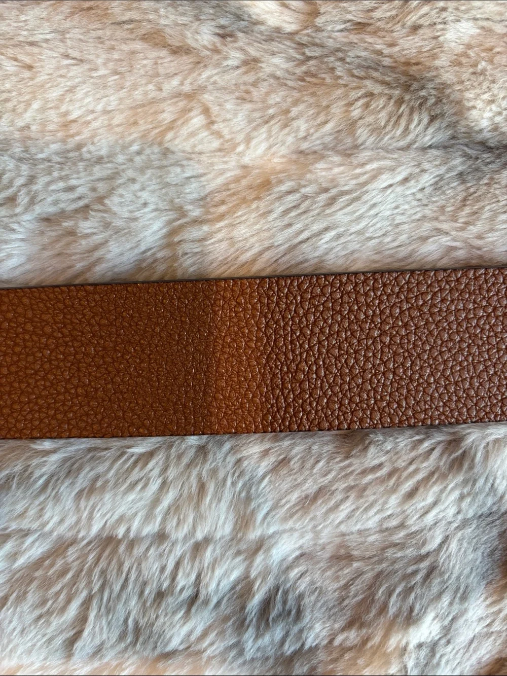 Michael Kors Brown Leather Belt with Gold-Tone Buckle